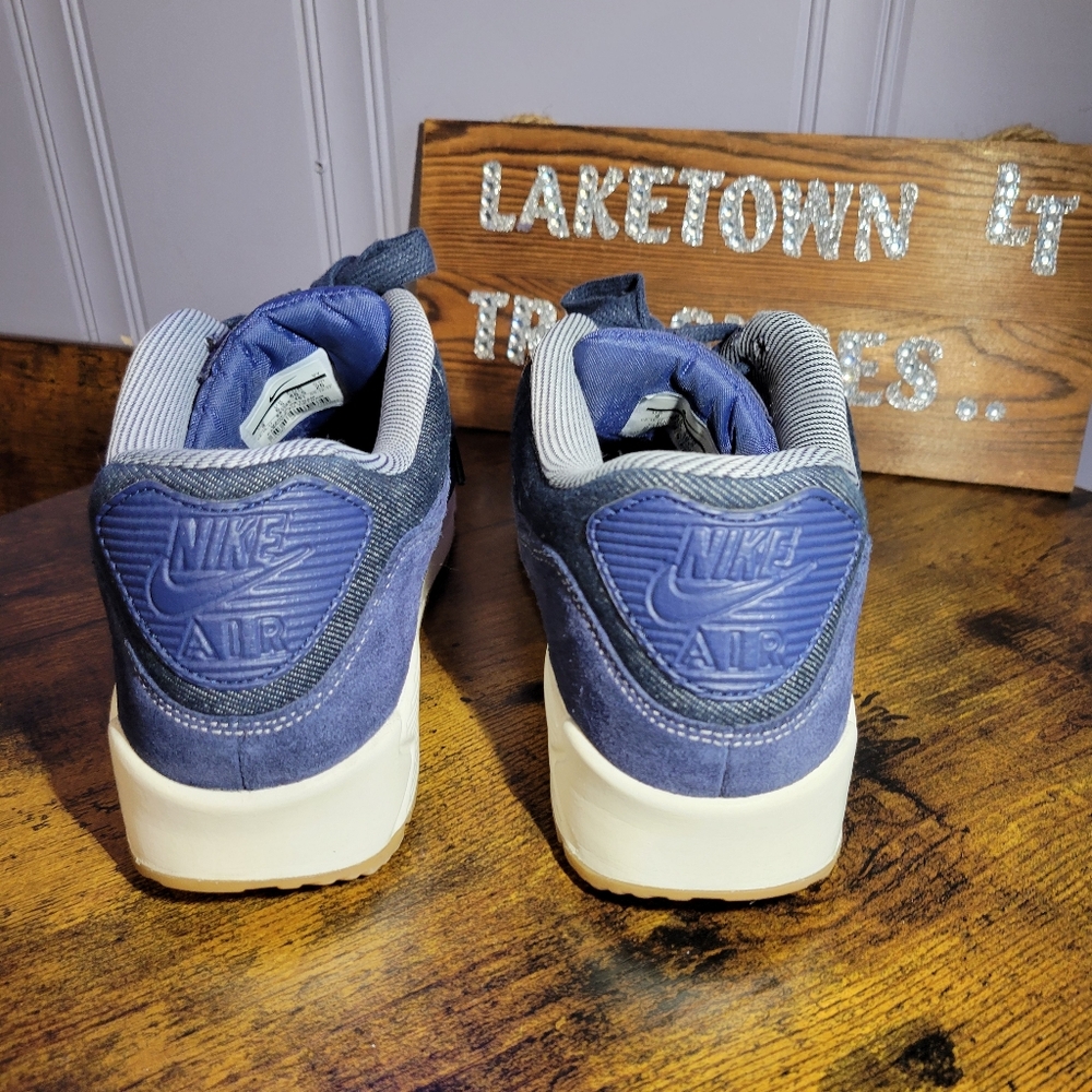 Nike Air Max 90 SE size 9 Womens Denim Bianary Blue/White Gum Sneakers w/ Soles - Picture 7 of 14